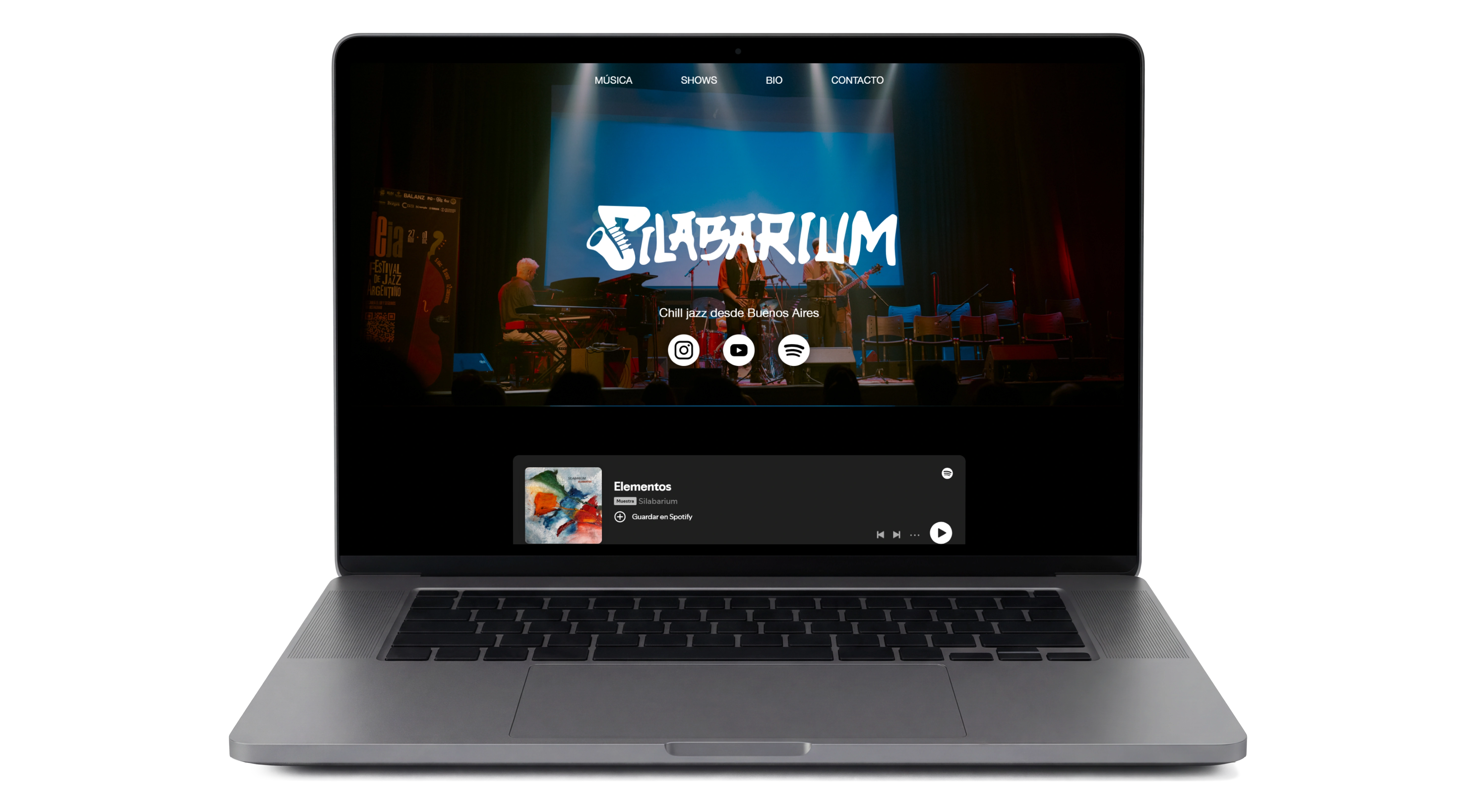 Silabarium — mockup web